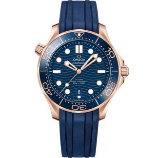Omega Seamaster Diver 300M 42 mm, Sedna™-Gold mit Kautschukband 210.62.42.20.03.001