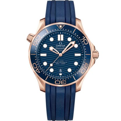 Omega Seamaster Diver 300M 42 mm, Sedna™-Gold mit Kautschukband 210.62.42.20.03.001