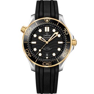 Omega Seamaster Diver 300M 42 mm, Stahl - Gelbgold mit Kautschukband 210.22.42.20.01.001