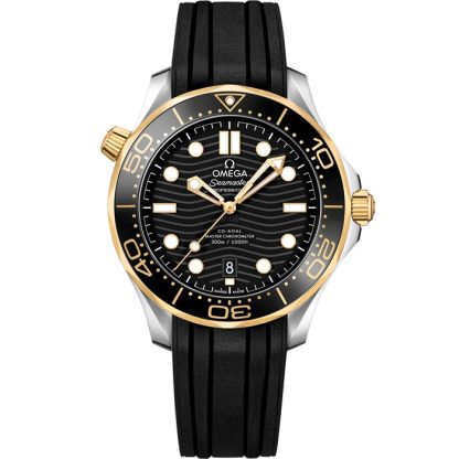Omega Seamaster Diver 300M 42 mm, Stahl - Gelbgold mit Kautschukband 210.22.42.20.01.001