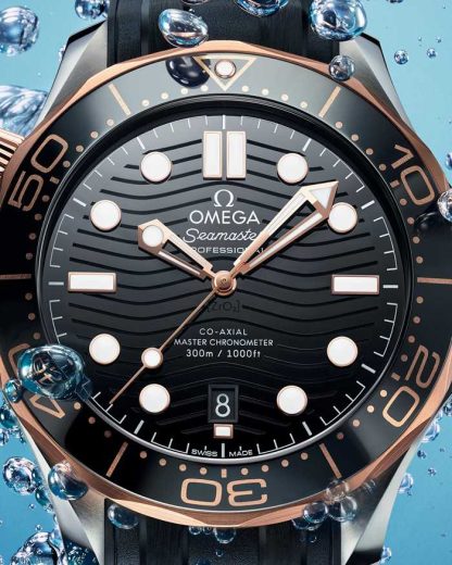 Omega Seamaster Diver 300M 42 mm, Stahl - Sedna™-Gold mit Kautschukband 210.22.42.20.01.002 – Bild 3