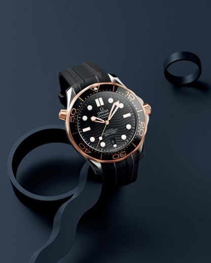 Omega Seamaster Diver 300M 42 mm, Stahl - Sedna™-Gold mit Kautschukband 210.22.42.20.01.002 – Bild 4