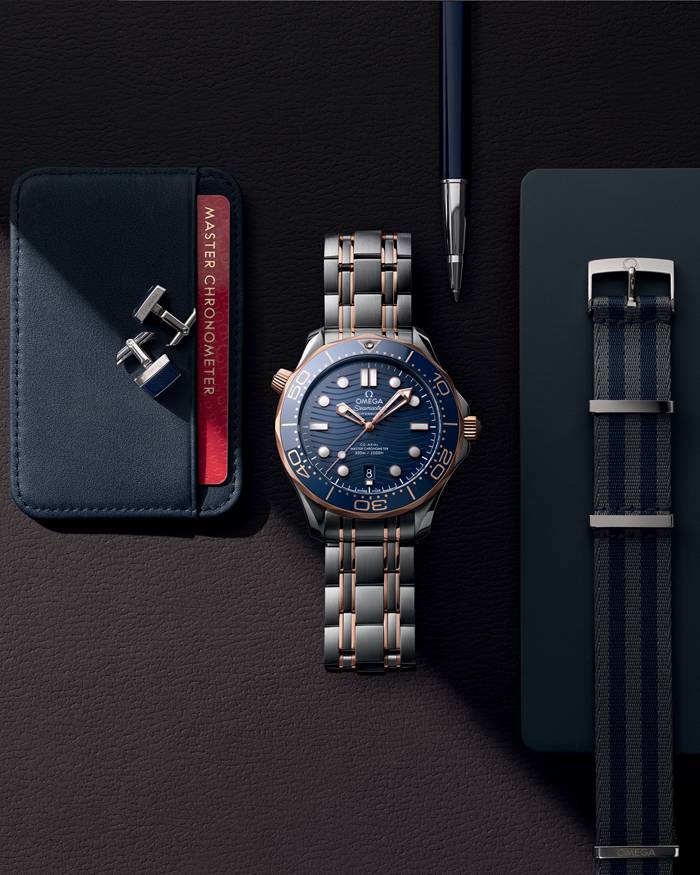 Omega Seamaster Diver 300M 42 mm, Stahl - Sedna™-Gold mit Stahl- und Sedna™-Goldband 210.20.42.20.03.002 – Bild 3