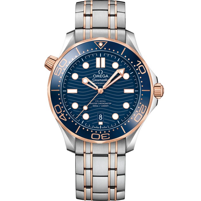 Omega Seamaster Diver 300M 42 mm, Stahl - Sedna™-Gold mit Stahl- und Sedna™-Goldband 210.20.42.20.03.002