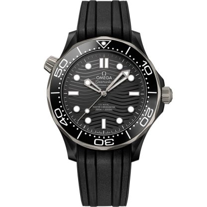 Omega Seamaster Diver 300M 43,5 mm, Schwarze Keramik mit Kautschukband 210.92.44.20.01.001