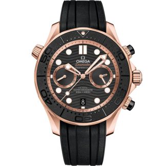 Omega Seamaster Diver 300M 44 mm, Sedna™-Gold mit Kautschukband 210.62.44.51.01.001