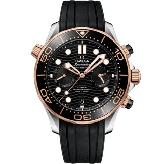 Omega Seamaster Diver 300M 44 mm, Stahl - Sedna™-Gold mit Kautschukband 210.22.44.51.01.001