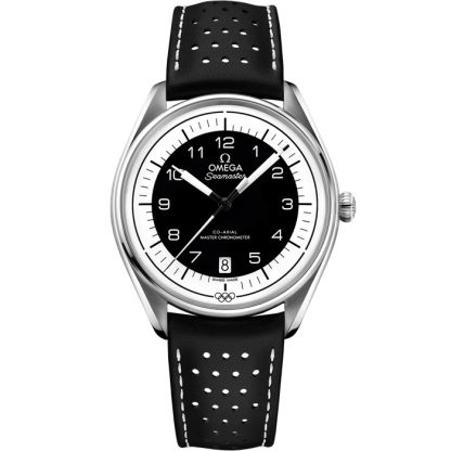 Omega Seamaster Offizieller olympischer Zeitnehmer 39,5 mm, Stahl mit Lederarmband 522.32.40.20.01.003