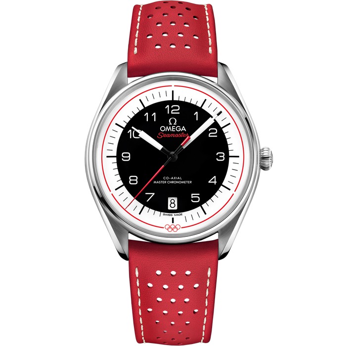 Omega Seamaster Offizieller olympischer Zeitnehmer 39,5 mm, Stahl mit Lederarmband 522.32.40.20.01.004