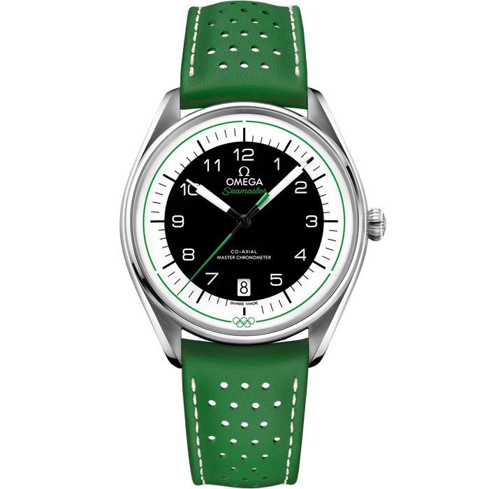Omega Seamaster Offizieller olympischer Zeitnehmer 39,5 mm, Stahl mit Lederarmband 522.32.40.20.01.005