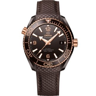 Omega Seamaster Planet Ocean 600M 39,5 mm, Braune Keramik mit Kautschukband 215.62.40.20.13.001