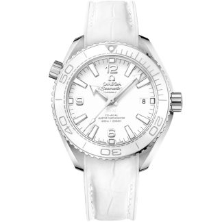 Omega Seamaster Planet Ocean 600M 39,5 mm, Stahl mit Lederarmband 215.33.40.20.04.001