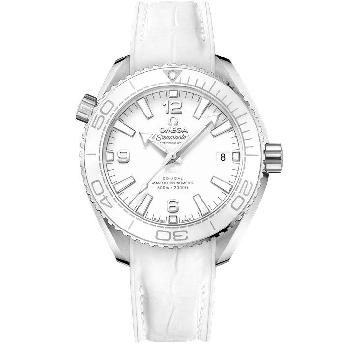 Omega Seamaster Planet Ocean 600M 39,5 mm, Stahl mit Lederarmband 215.33.40.20.04.001