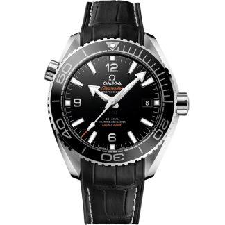 Omega Seamaster Planet Ocean 600M 43,5 mm, Stahl mit Lederarmband mit Innenseite aus Kautschuk 215.33.44.21.01.001