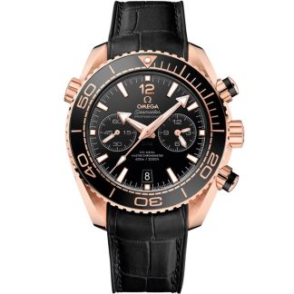 Omega Seamaster Planet Ocean 600M 45,5 mm, Sedna™-Gold mit Lederarmband mit Innenseite aus Kautschuk 215.63.46.51.01.001