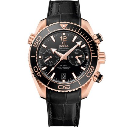 Omega Seamaster Planet Ocean 600M 45,5 mm, Sedna™-Gold mit Lederarmband mit Innenseite aus Kautschuk 215.63.46.51.01.001