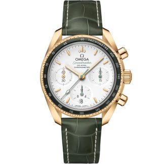 Omega Speedmaster 38 38 mm, Gelbgold mit Lederarmband 324.63.38.50.02.004