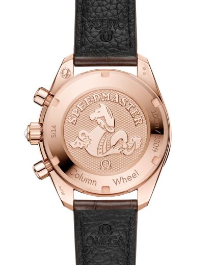 Omega Speedmaster 38 38 mm, Sedna™-Gold mit Alligator 324.58.38.50.63.001 – Bild 2