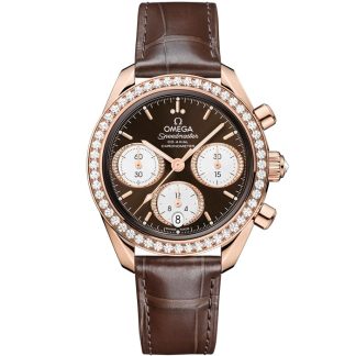 Omega Speedmaster 38 38 mm, Sedna™-Gold mit Alligator 324.58.38.50.63.001
