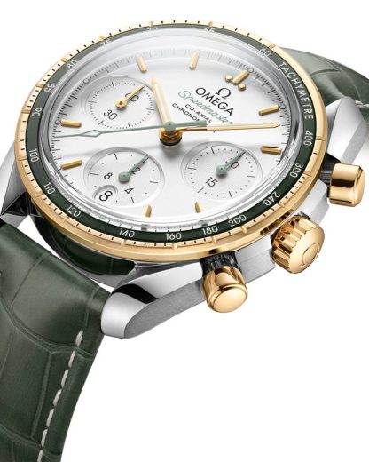 Omega Speedmaster 38 38 mm, Stahl - Gelbgold mit Lederarmband 324.23.38.50.02.001 – Bild 2