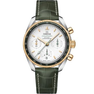 Omega Speedmaster 38 38 mm, Stahl - Gelbgold mit Lederarmband 324.23.38.50.02.001