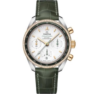 Omega Speedmaster 38 38 mm, Stahl - Gelbgold mit Lederarmband 324.28.38.50.02.001