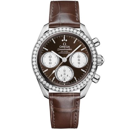Omega Speedmaster 38 38 mm, Stahl mit Alligator 324.18.38.50.63.001