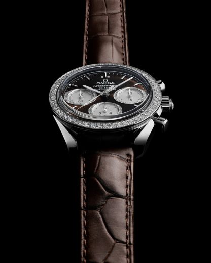 Omega Speedmaster 38 38 mm, Stahl mit Alligator 324.18.38.50.63.001 – Bild 6