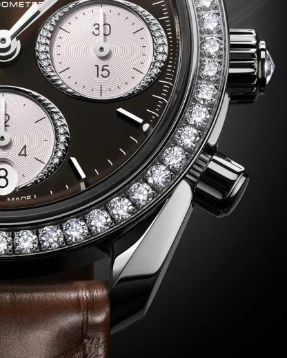Omega Speedmaster 38 38 mm, Stahl mit Alligator 324.18.38.50.63.001 – Bild 8