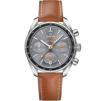 Omega Speedmaster 38 38 mm, Stahl mit Lederarmband 324.32.38.50.06.001