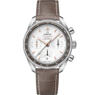 Omega Speedmaster 38 38 mm, Stahl mit Lederarmband 324.38.38.50.02.001
