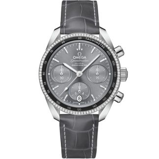 Omega Speedmaster 38 38 mm, Stahl mit Lederarmband 324.38.38.50.06.001