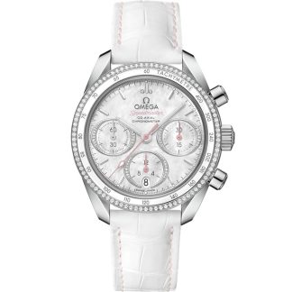 Omega Speedmaster 38 38 mm, Stahl mit Lederarmband 324.38.38.50.55.001