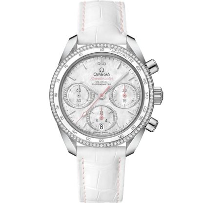 Omega Speedmaster 38 38 mm, Stahl mit Lederarmband 324.38.38.50.55.001