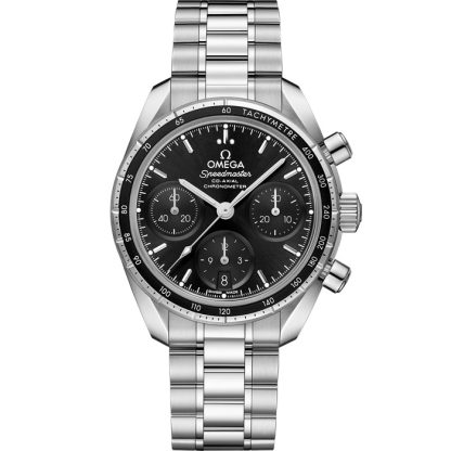Omega Speedmaster 38 38 mm, Stahl mit Stahlarmband 324.30.38.50.01.001