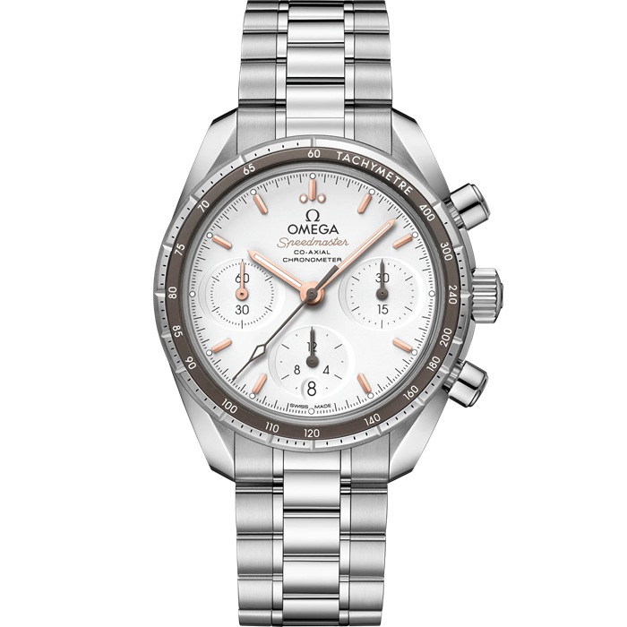 Omega Speedmaster 38 38 mm, Stahl mit Stahlarmband 324.30.38.50.02.001