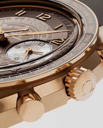 Omega Speedmaster Chronoscope 43 mm, Bronze Gold mit Lederarmband 329.92.43.51.10.001 – Bild 3