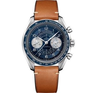Omega Speedmaster Chronoscope 43 mm, Stahl mit Lederarmband 329.32.43.51.03.001