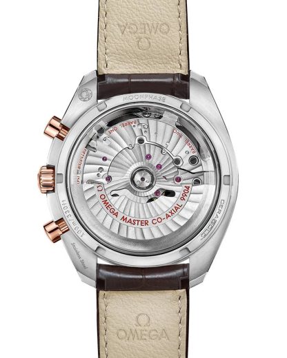 Omega Speedmaster Mondphase 44,25 mm, Stahl - Sedna™-Gold mit Lederarmband 304.23.44.52.13.001 – Bild 2