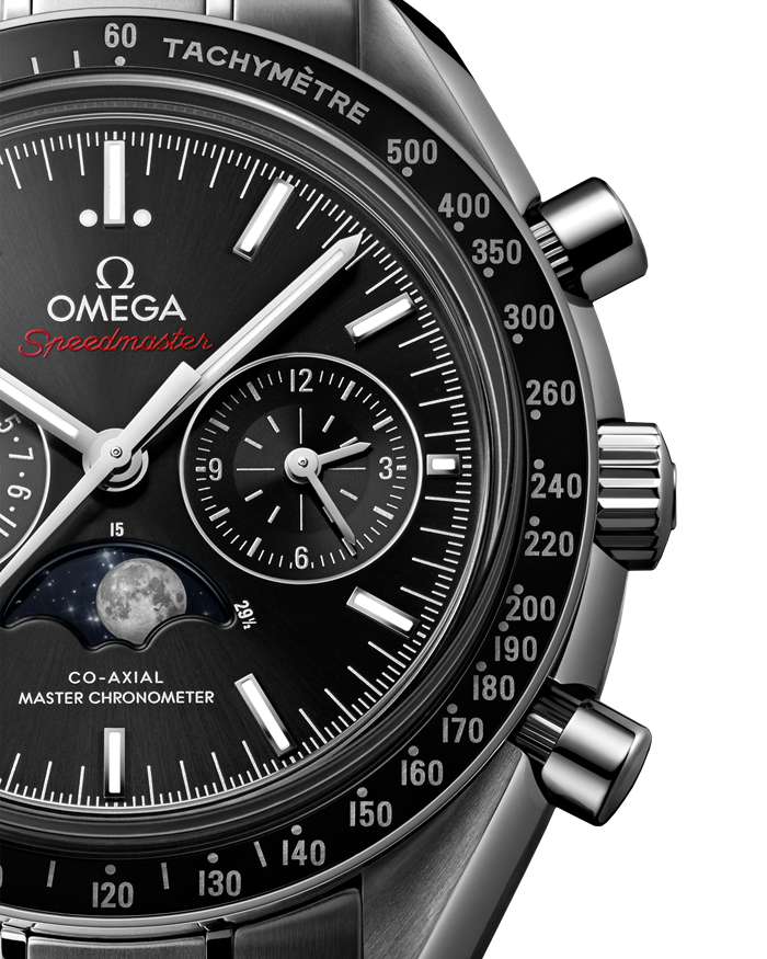 Omega Speedmaster Mondphase 44,25 mm, Stahl mit Stahlarmband 304.30.44.52.01.001 – Bild 2