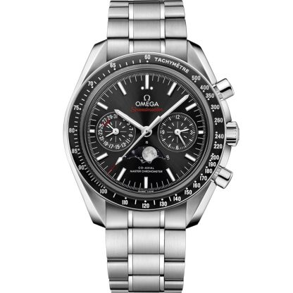 Omega Speedmaster Mondphase 44,25 mm, Stahl mit Stahlarmband 304.30.44.52.01.001