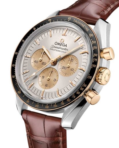 Omega Speedmaster Moonwatch Professional 42 mm, Stahl - Moonshine™-Gold mit Alligator 310.23.42.50.02.001 – Bild 3