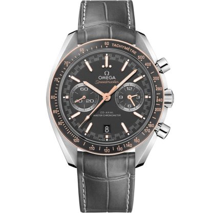 Omega Speedmaster Racing 44,25 mm, Stahl mit Lederarmband 329.23.44.51.06.001