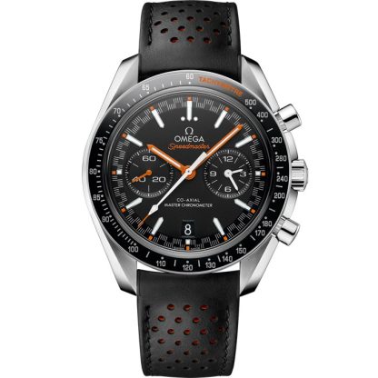 Omega Speedmaster Racing 44,25 mm, Stahl mit Lederarmband 329.32.44.51.01.001