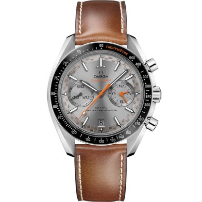 Omega Speedmaster Racing 44,25 mm, Stahl mit Lederarmband 329.32.44.51.06.001