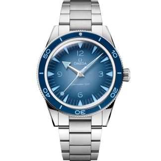 Omega Summer Blue Seamaster 300 41 mm, Stahl mit Stahlarmband 234.30.41.21.03.002