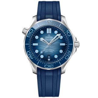 Omega Summer Blue Seamaster Diver 300M 42 mm, Stahl mit Kautschukband 210.32.42.20.03.002