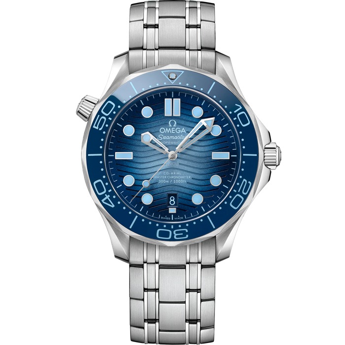 Omega Summer Blue Seamaster Diver 300M 42 mm, Stahl mit Stahlarmband 210.30.42.20.03.003