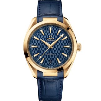 Omega Tokio 2020 Seamaster Aqua Terra 150M 41 mm, Gelbgold mit Lederarmband 522.53.41.21.03.001