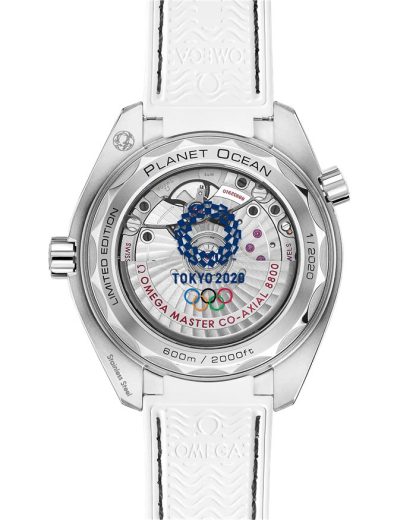 Omega Tokyo 2020 Limited Edition Seamaster Planet Ocean 600M 39,5 mm, Stahl mit Lederarmband 522.33.40.20.04.001 – Bild 2